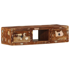 vidaXL tömör újrahasznosított falra szerelhető TV-szekrény 100x32x25cm bútor