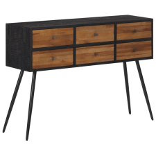 vidaXL tömör újrahasznosított tíkfa tálalóasztal fiókkal 116x30x76 cm bútor