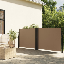 vidaXL tópszínű behúzható oldalsó napellenző 140 x 1000 cm kerti bútor