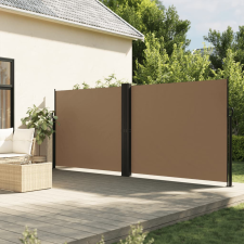 vidaXL Tópszínű behúzható oldalsó napellenző 180 x 600 cm kerti bútor