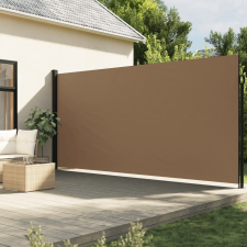 vidaXL Tópszínű behúzható oldalsó napellenző 220 x 600 cm kerti bútor
