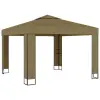 vidaXL tópszínű dupla tetős pavilon 3 x 3 x 2,7 m 180 g/m²