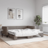 vidaXL tópszínű kihúzható szövet heverő 100 x 200 cm