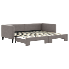 vidaXL tópszínű kihúzható szövet heverő 90 x 200 cm (3196581) ágy és ágykellék