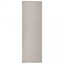 vidaXL Tópszínű lapos szövésű kültéri szőnyeg 80 x 250 cm lakástextília