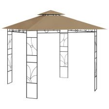 vidaXL Tópszínű pavilon 3 x 3 x 2,7 m 160 g/m² kerti bútor