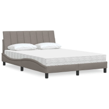 vidaXL tópszínű szövet ágy matraccal 140x190 cm ágy és ágykellék