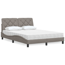 vidaXL tópszínű szövet ágy matraccal 140x190 cm ágy és ágykellék