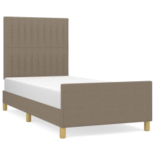 vidaXL tópszínű szövet ágykeret fejtámlával 100 x 200 cm (3125199) ágy és ágykellék