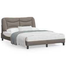 vidaXL tópszínű szövet ágykeret LED-világítással 120x200 cm ágy és ágykellék