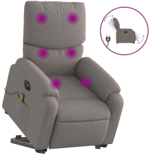 vidaXL tópszínű szövet dönthető elektromos álló masszázsfotel (3204868) masszázsfotel