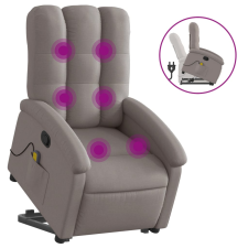 vidaXL tópszínű szövet dönthető masszázs- és állófotel (3204112) masszázsfotel