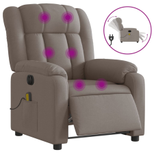 vidaXL tópszínű szövet elektromos dönthető masszázsfotel (3205312) masszázsfotel