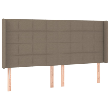 vidaXL tópszínű szövet fejtámla szárnyakkal 203x16x118/128 cm (3119606) ágy és ágykellék
