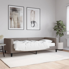 vidaXL tópszínű szövet kanapéágy matraccal 90 x 200 cm ágy és ágykellék