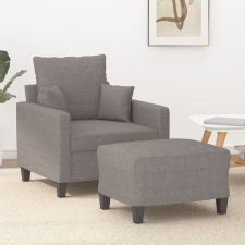 vidaXL tópszínű szövet kanapéfotel lábtartóval 60 cm bútor