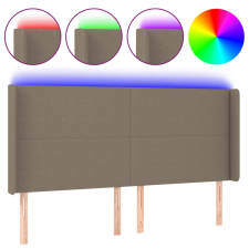 vidaXL tópszínű szövet LED-es fejtámla 183x16x118/128 cm (3123786) ágy és ágykellék