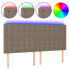 vidaXL tópszínű szövet LED-es fejtámla 200x5x118/128 cm (3122884) ágy és ágykellék