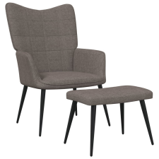 vidaXL tópszínű szövet pihenőfotel lábtartóval 62 x 68,5 x 96 cm bútor
