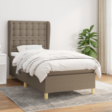 vidaXL tópszínű szövet rugós ágy matraccal 100 x 200 cm ágy és ágykellék