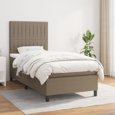 vidaXL tópszínű szövet rugós ágy matraccal 100 x 200 cm ágy és ágykellék