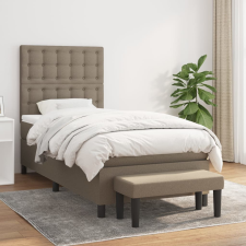 vidaXL tópszínű szövet rugós ágy matraccal 100 x 200 cm ágy és ágykellék