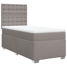 vidaXL tópszínű szövet rugós ágy matraccal 100 x 200 cm ágy és ágykellék