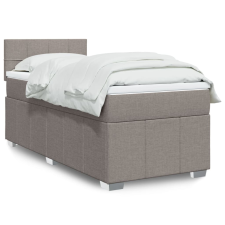 vidaXL tópszínű szövet rugós ágy matraccal 100 x 200 cm ágy és ágykellék