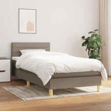 vidaXL tópszínű szövet rugós ágy matraccal 100 x 200 cm ágy és ágykellék