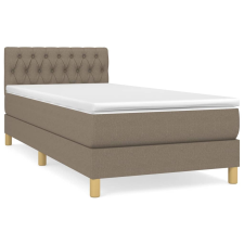 vidaXL tópszínű szövet rugós ágy matraccal 100 x 200 cm (3140837) ágy és ágykellék