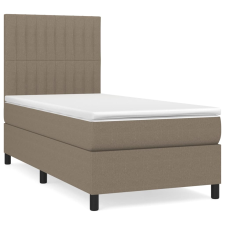 vidaXL tópszínű szövet rugós ágy matraccal 100 x 200 cm (3141917) ágy és ágykellék