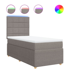 vidaXL tópszínű szövet rugós ágy matraccal 100 x 200 cm (3294271) ágy és ágykellék