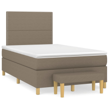 vidaXL tópszínű szövet rugós ágy matraccal 120 x 190 cm ágy és ágykellék