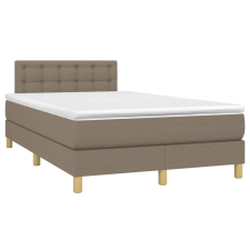 vidaXL tópszínű szövet rugós ágy matraccal 120 x 190 cm (3269804) ágy és ágykellék