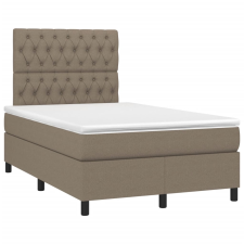 vidaXL tópszínű szövet rugós ágy matraccal 120 x 190 cm (3269906) ágy és ágykellék