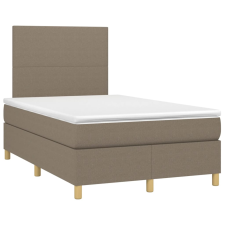 vidaXL tópszínű szövet rugós ágy matraccal 120 x 190 cm (3269920) ágy és ágykellék