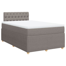 vidaXL tópszínű szövet rugós ágy matraccal 120 x 190 cm (3287406) ágy és ágykellék