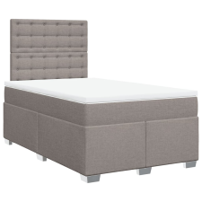 vidaXL tópszínű szövet rugós ágy matraccal 120 x 190 cm (3290445) ágy és ágykellék