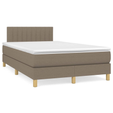 vidaXL tópszínű szövet rugós ágy matraccal 120 x 200 cm (3140765) ágy és ágykellék