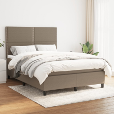 vidaXL tópszínű szövet rugós ágy matraccal 140 x 190 cm ágy és ágykellék