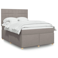 vidaXL tópszínű szövet rugós ágy matraccal 140 x 190 cm ágy és ágykellék