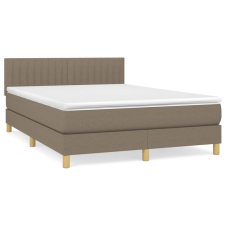 vidaXL tópszínű szövet rugós ágy matraccal 140 x 190 cm (3140773) ágy és ágykellék