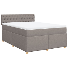 vidaXL tópszínű szövet rugós ágy matraccal 140 x 190 cm (3286686) ágy és ágykellék