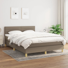 vidaXL tópszínű szövet rugós ágy matraccal 140 x 200 cm ágy és ágykellék