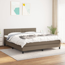 vidaXL tópszínű szövet rugós ágy matraccal 160 x 200 cm ágy és ágykellék