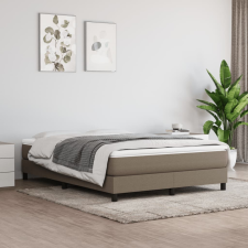 vidaXL tópszínű szövet rugós ágy matraccal 160 x 200 cm ágy és ágykellék