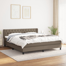 vidaXL tópszínű szövet rugós ágy matraccal 160 x 200 cm ágy és ágykellék