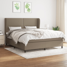 vidaXL Tópszínű szövet rugós ágy matraccal 160 x 200 cm ágy és ágykellék