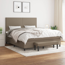 vidaXL tópszínű szövet rugós ágy matraccal 160 x 200 cm ágy és ágykellék