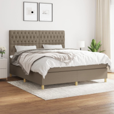 vidaXL tópszínű szövet rugós ágy matraccal 180 x 200 cm ágy és ágykellék